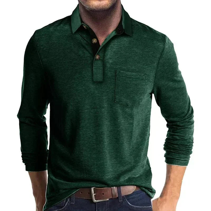 Men's Classic Long Sleeve Polo Shirt