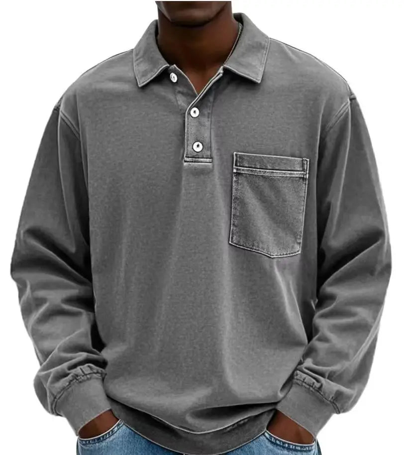 LONG SLEEVE POLO SHIRT FOR MEN
