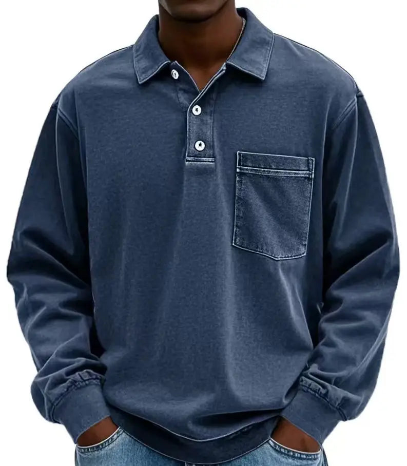 LONG SLEEVE POLO SHIRT FOR MEN