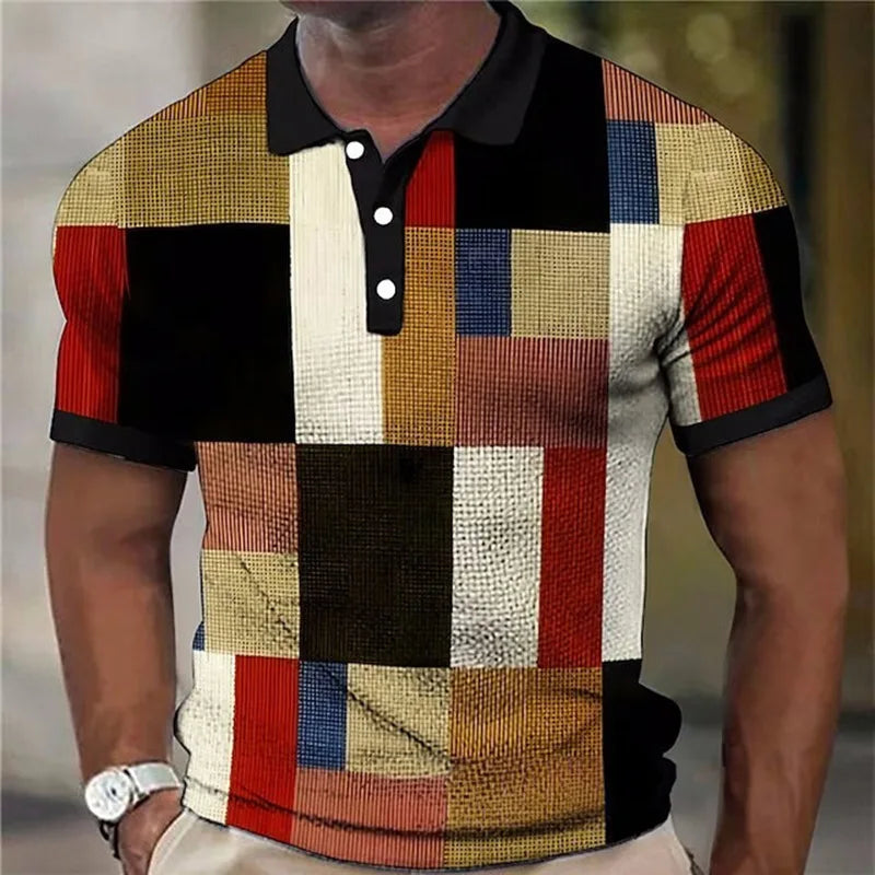 Men's Checkered Polo Shirt