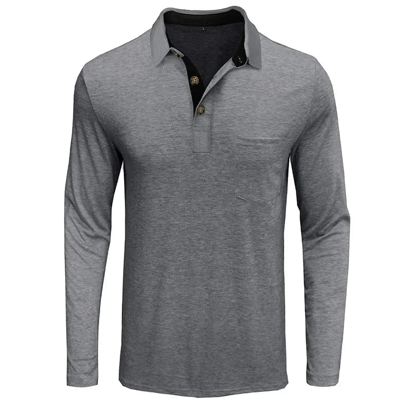 Men's Classic Long Sleeve Polo Shirt