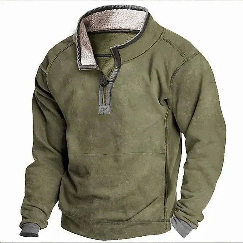 Men's Cozy Winter Zip PUllover