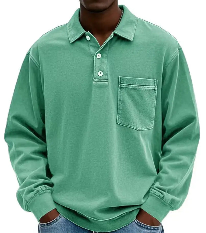 LONG SLEEVE POLO SHIRT FOR MEN