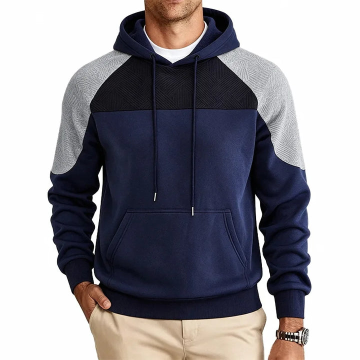 Men's Patchwork Polyester Sweater