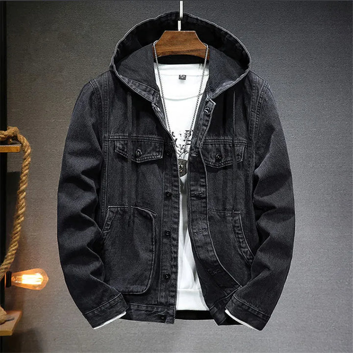 Retro Denim Hoodie