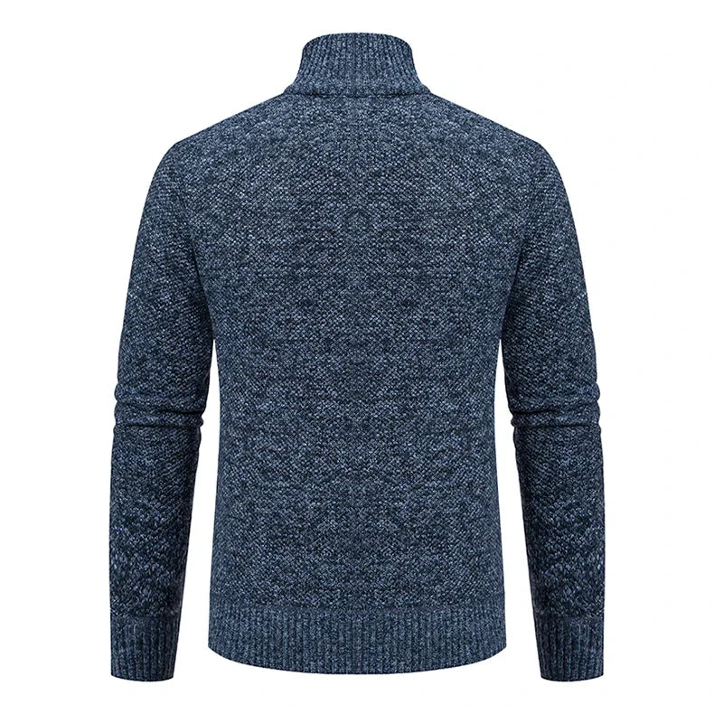 TEXTURED KNIT ZIP JACKET FOR MEN