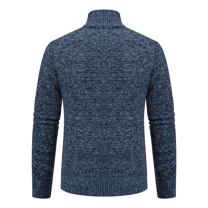 TEXTURED KNIT ZIP JACKET FOR MEN