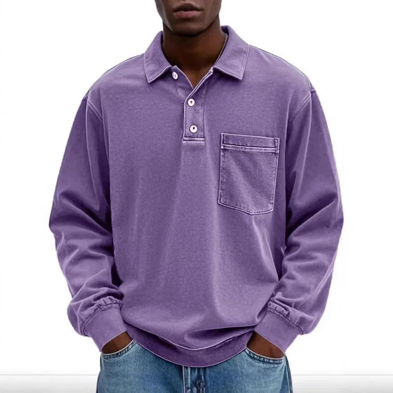 LONG SLEEVE POLO SHIRT FOR MEN