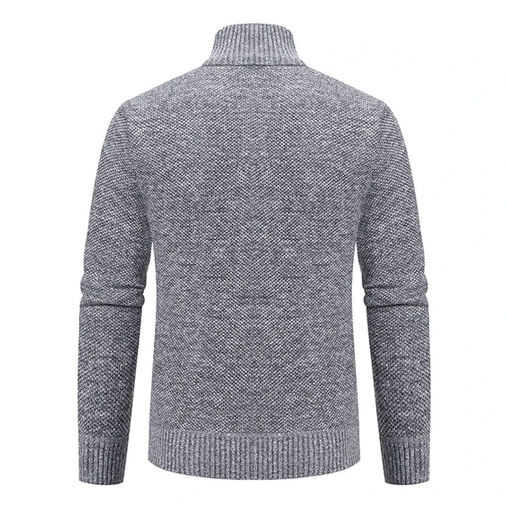 TEXTURED KNIT ZIP JACKET FOR MEN