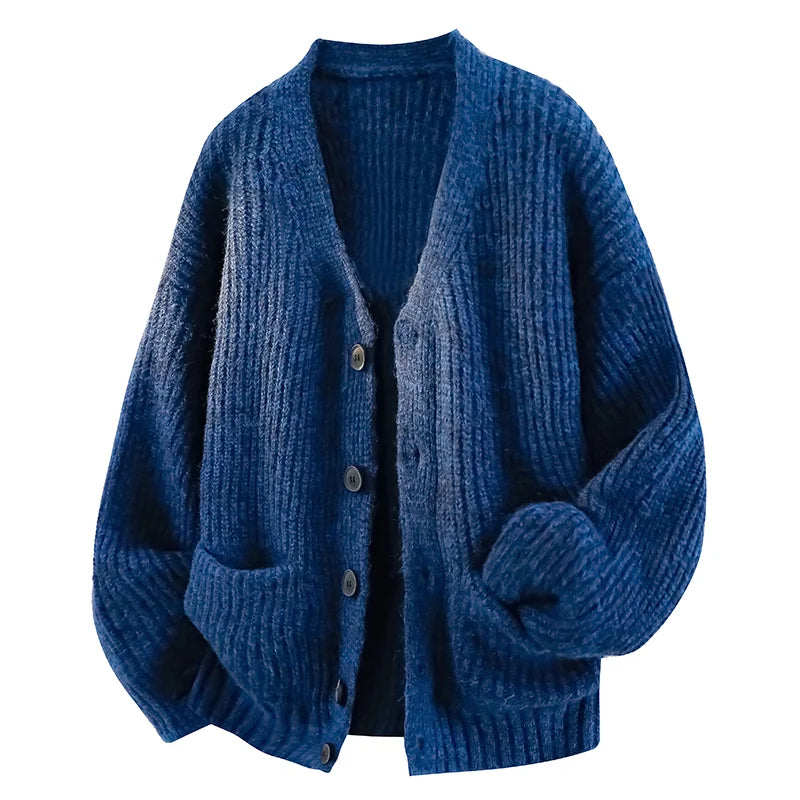 OVERSIZED V-NECK CARDIGAN FOR MEN