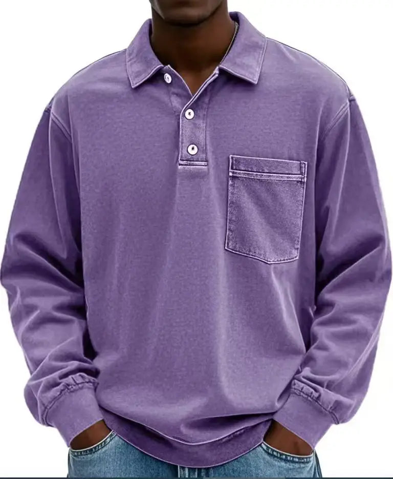 LONG SLEEVE POLO SHIRT FOR MEN