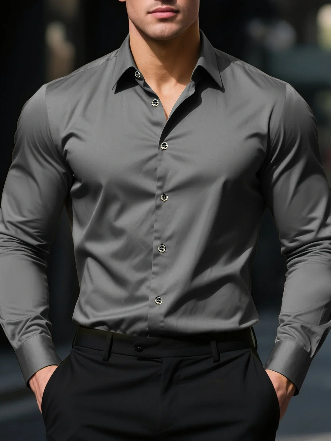 Men's Elastic Business Shirt