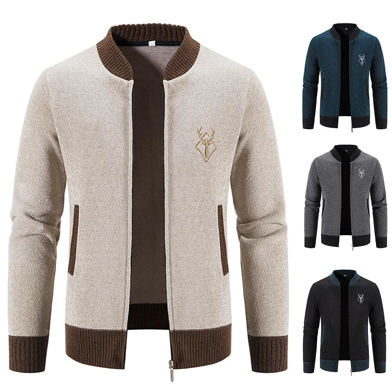 Men's Deer Icon Knit Cardigan