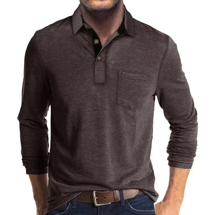 Men's Classic Long Sleeve Polo Shirt