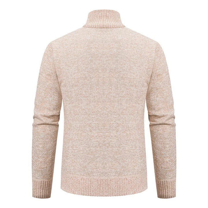 TEXTURED KNIT ZIP JACKET FOR MEN