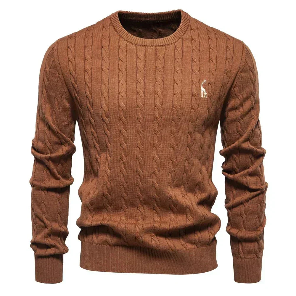 TEXTURED CABLE SWEATER FOR MEN