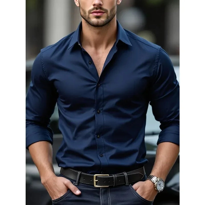 Men's Elastic Business Shirt