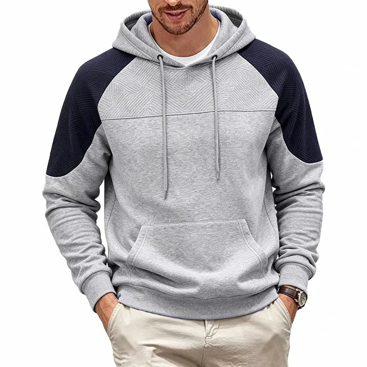 Men's Patchwork Polyester Sweater