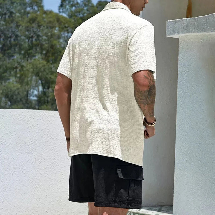 Men's Textured Cuban Shirt