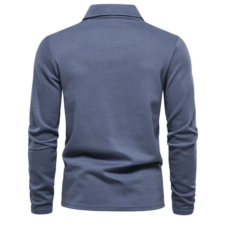 Men's Structured Collar Cotton Polo Shirt