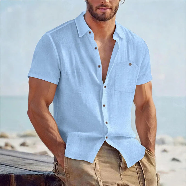 BUTTON-UP SUMMER SHIRT FOR MEN