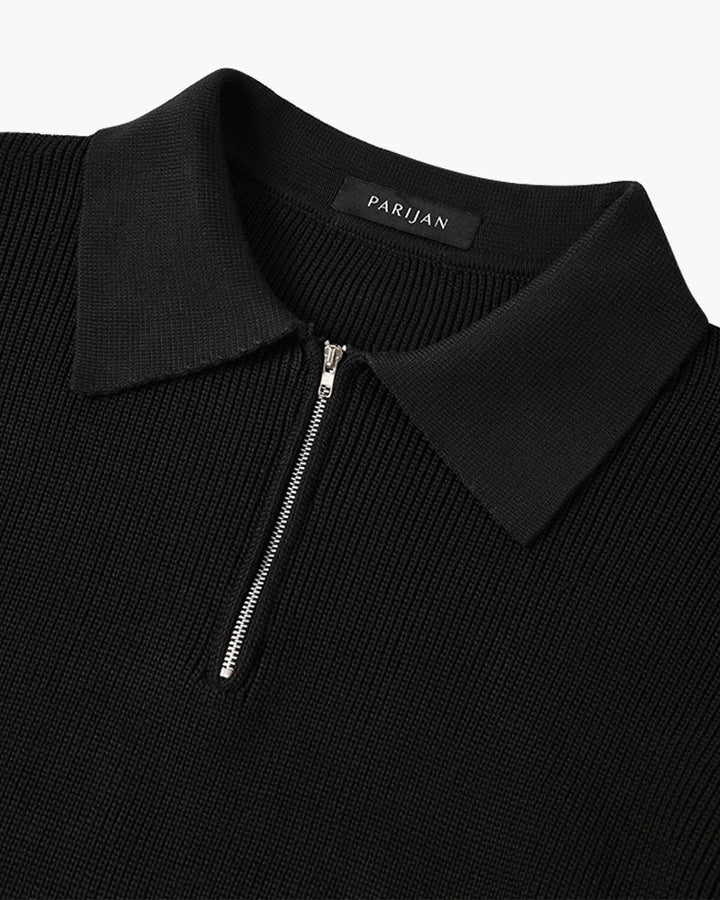 Men's Textured Zip Sweater