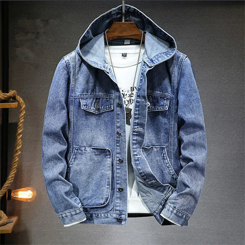Retro Denim Hoodie