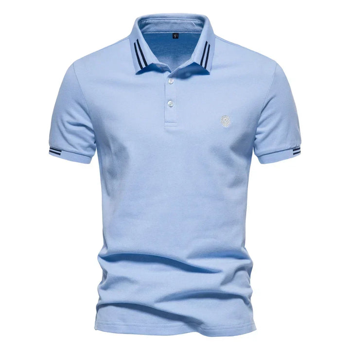 CONTRAST PIQUE POLO FOR MEN