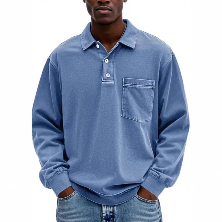 LONG SLEEVE POLO SHIRT FOR MEN