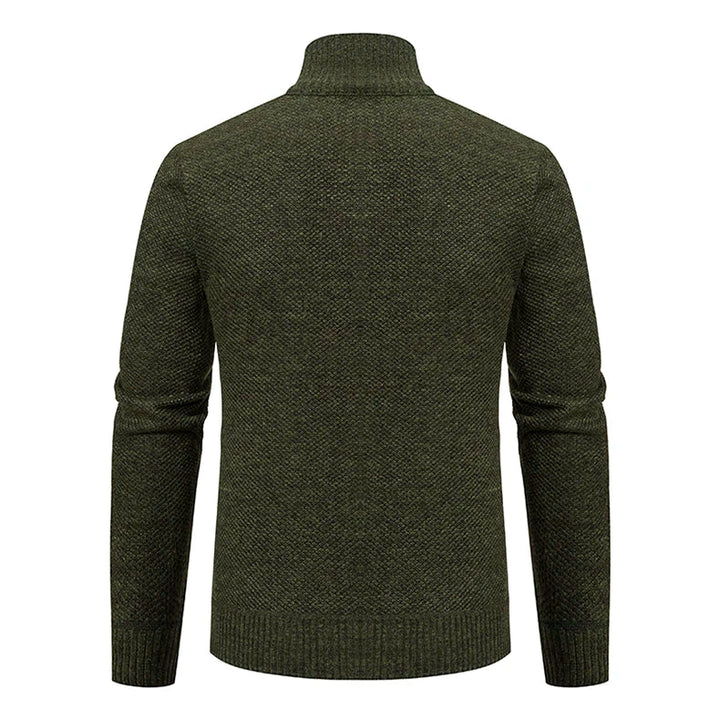 TEXTURED KNIT ZIP JACKET FOR MEN