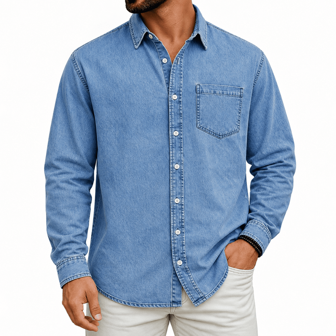 PRE-WASHED COTTON SHIRT FOR MEN