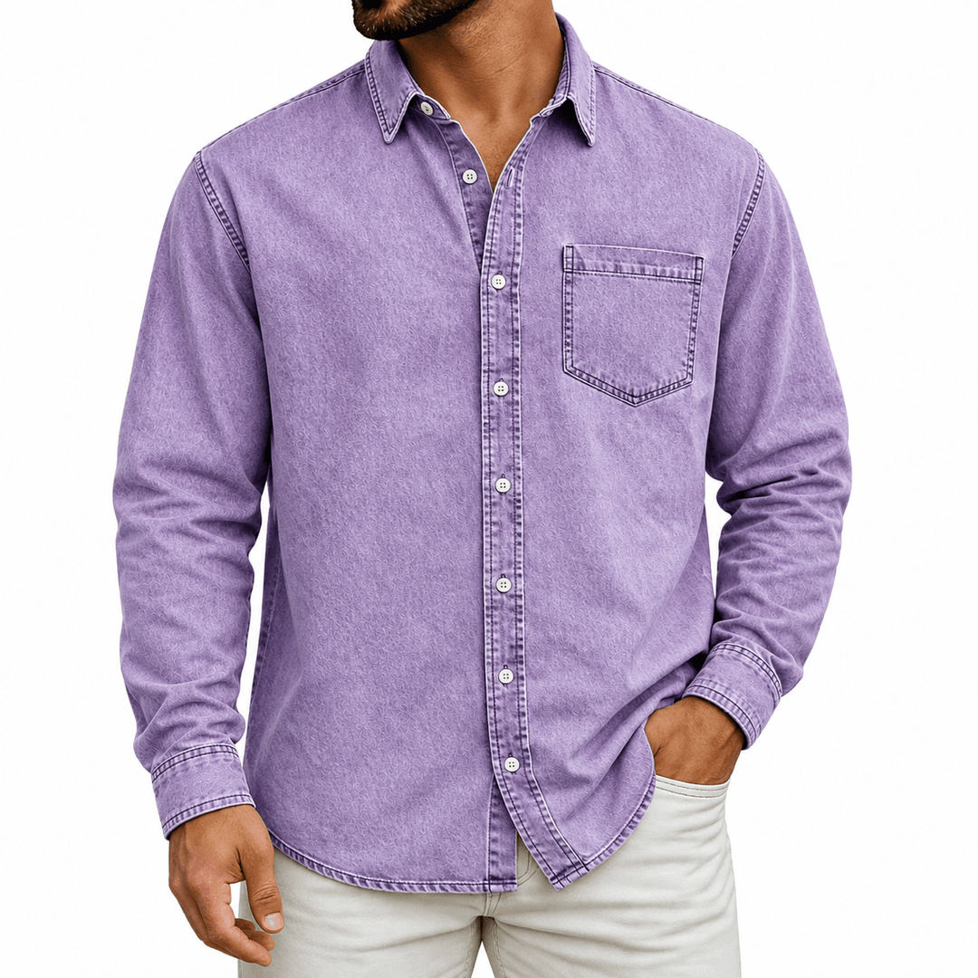 PRE-WASHED COTTON SHIRT FOR MEN