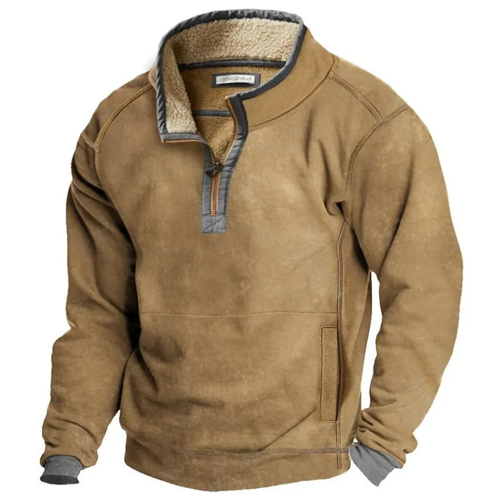 Men's Cozy Winter Zip PUllover