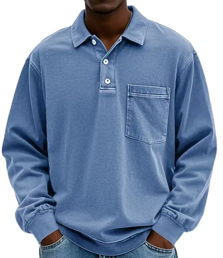 LONG SLEEVE POLO SHIRT FOR MEN