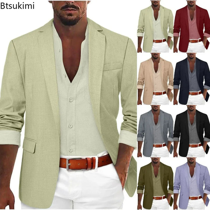 Men's Lightweight Linen Blazer