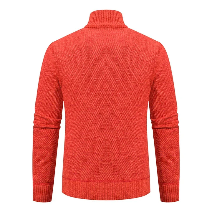 TEXTURED KNIT ZIP JACKET FOR MEN