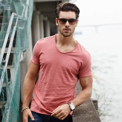 Men's Ribbed Summer T-Shirt
