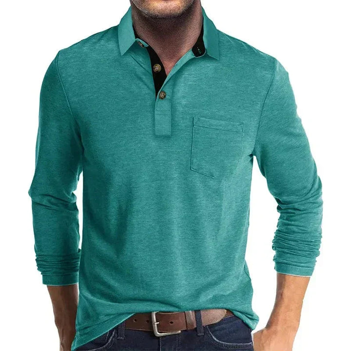 Men's Classic Long Sleeve Polo Shirt