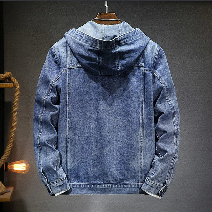 Retro Denim Hoodie