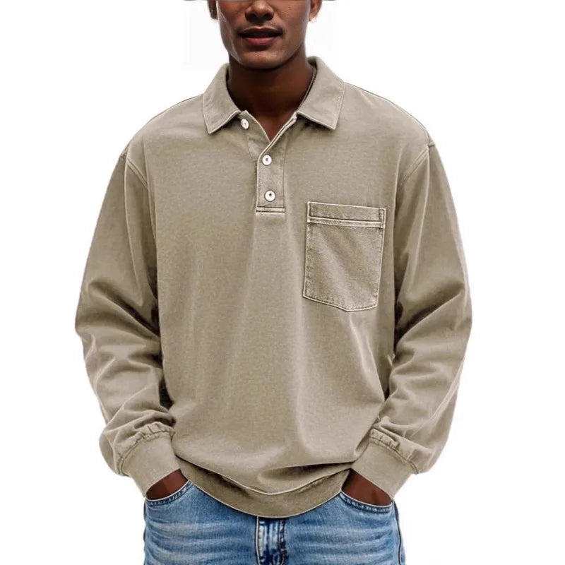 LONG SLEEVE POLO SHIRT FOR MEN