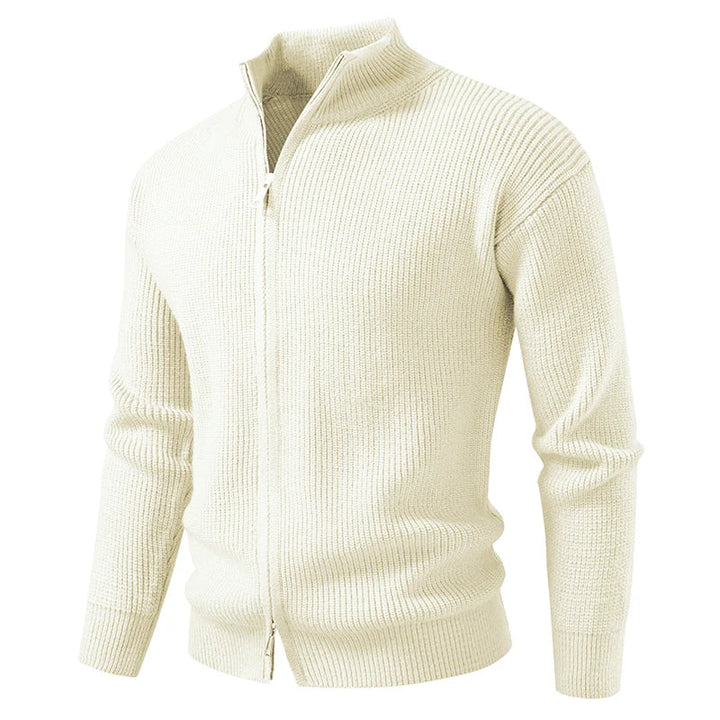 Men's Textured Zip Cardigan