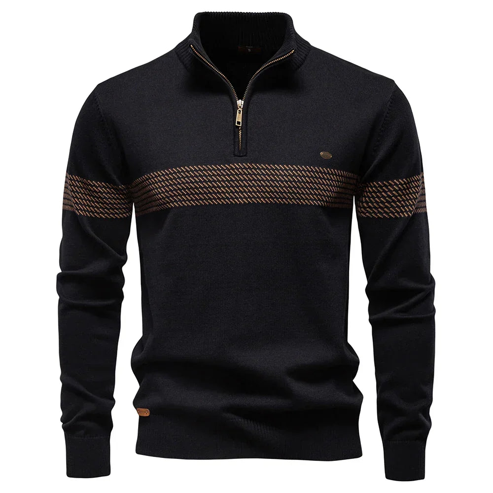 CLASSIC HALF-ZIP KNIT PULLOVER FOR MEN