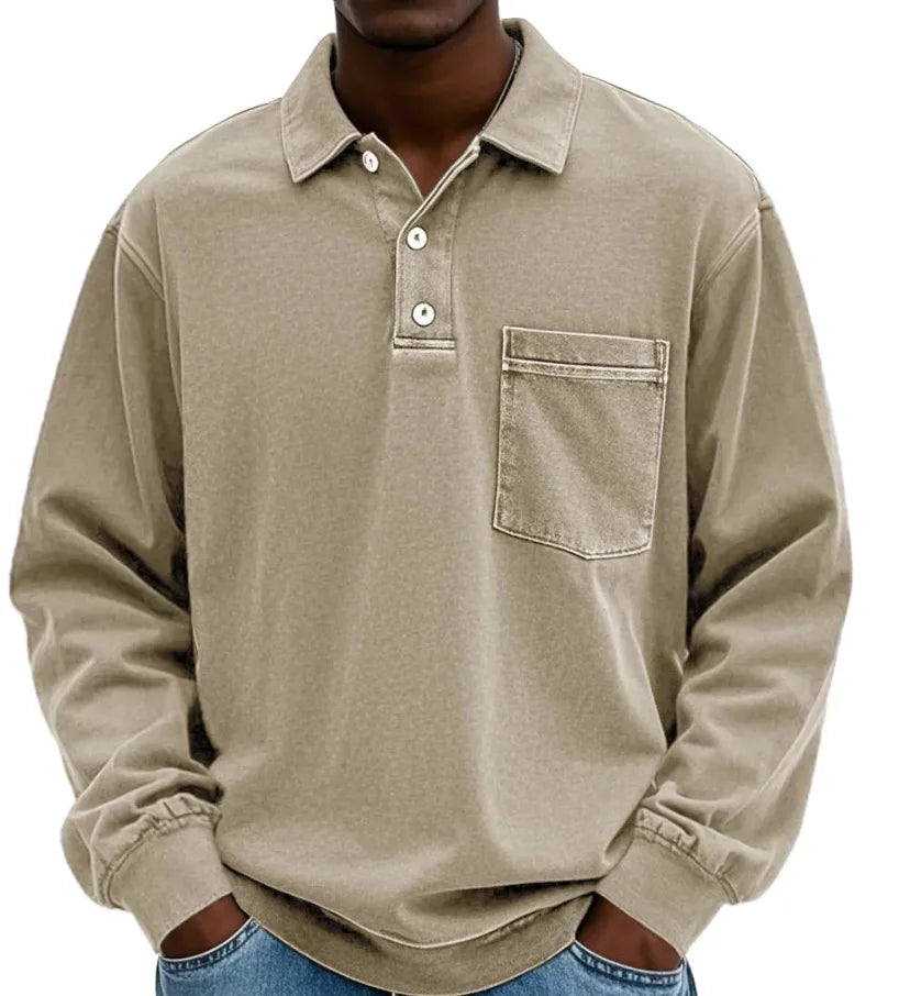 LONG SLEEVE POLO SHIRT FOR MEN