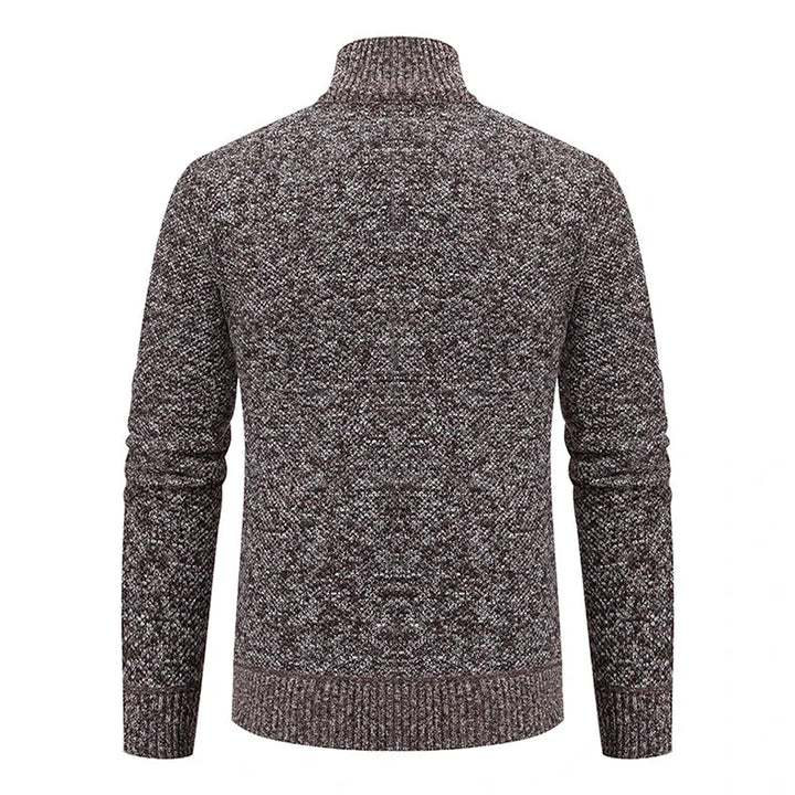 TEXTURED KNIT ZIP JACKET FOR MEN