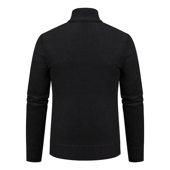 TEXTURED KNIT ZIP JACKET FOR MEN