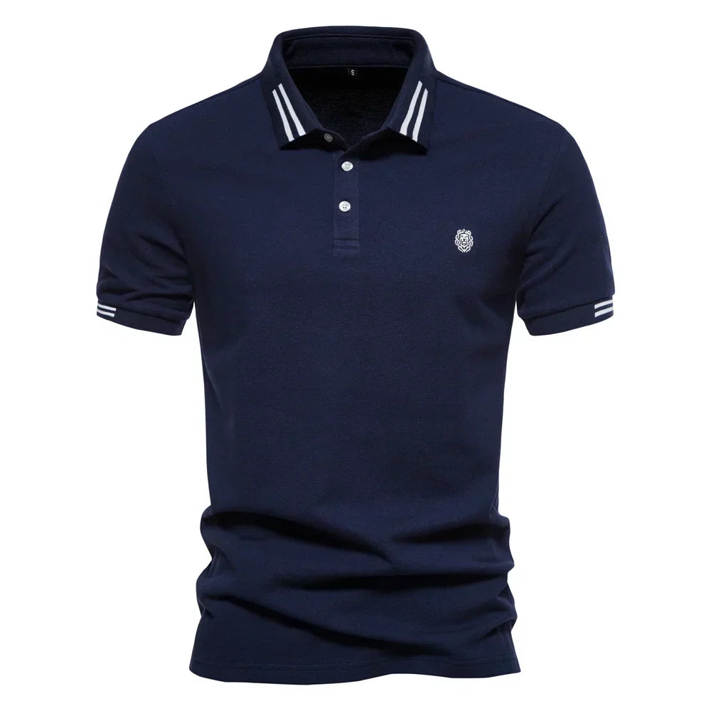 CONTRAST PIQUE POLO FOR MEN