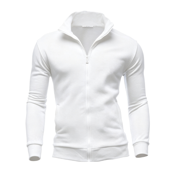 SOLID HIGH NECK HOODIE FOR MEN