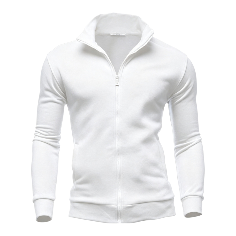 HIGH NECK ZIP HOODIE FOR MEN