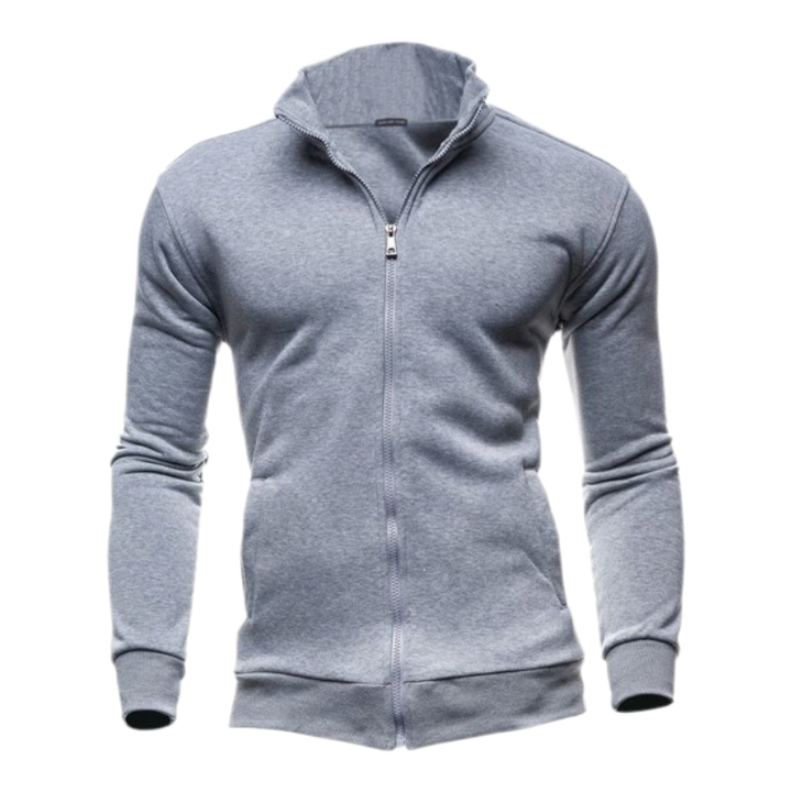HIGH NECK ZIP HOODIE FOR MEN