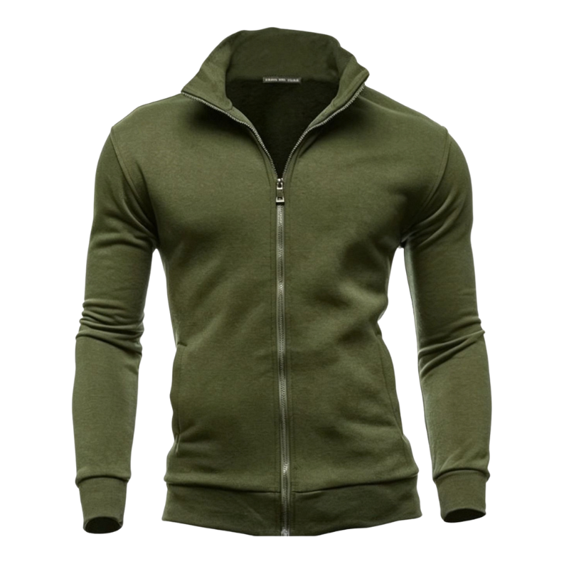 Men's High Neck Zip Hoodie Jacket